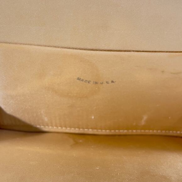 Cocktail Clutch Purse No brand Made USA 11.5"x5.5" Gold Metallic Tuck Away Chain - Picture 4 of 12